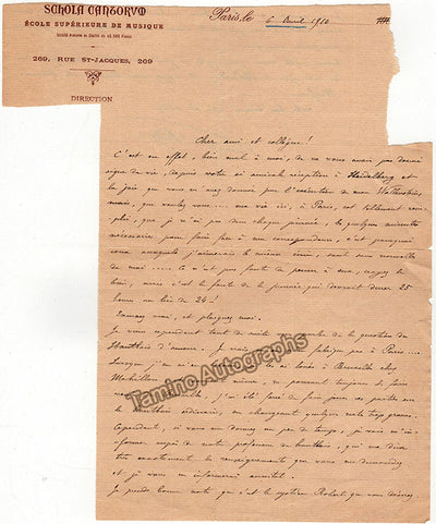 Signed Letter (1910)