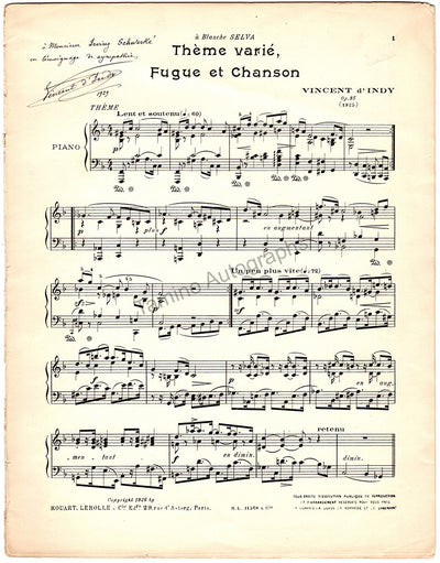 Signed Score (1929)