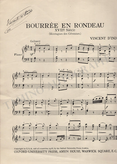 Signed Score (1928)
