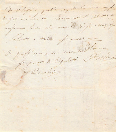 Bellini, Vincenzo - Autograph Note Signed