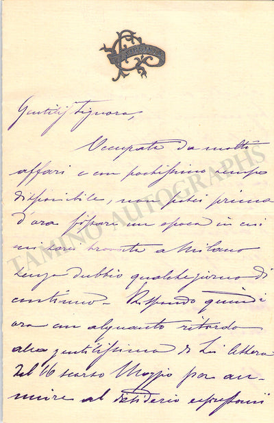 Fermi Germano, Virginia - Autograph Letter Signed