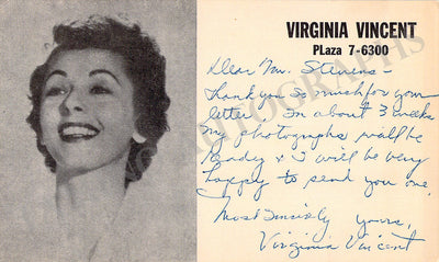 Vincent, Virginia - Signed Photograph