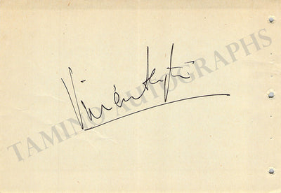 Leigh, Vivien - Signed Album Page