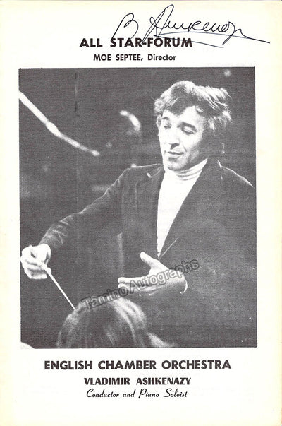 Ashkenazy, Vladimir - Signed Program