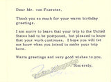 Horowitz, Vladimir - Set of 8 Signed Typed Letters & Notes