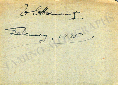 Horowitz, Vladimir - Signed Album Page 1945