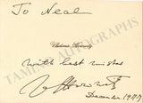 Horowitz, Vladimir - Signed Card 1977