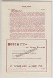 Horowitz, Vladimir - Concert Program Cleveland 1950