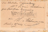 De Pachmann, Vladimir - Autograph Music Quote Signed 1906