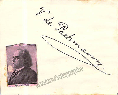De Pachmann, Vladimir - Signed Card