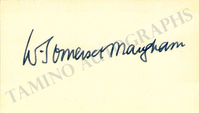 Somerset Maugham, William - Signed Visiting Card