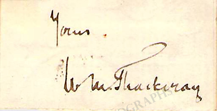 Thackeray, William M. - Signature Cut & CDV Photo