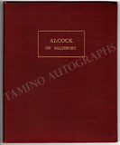 Alcock, Walter Galpin - Set of 3 Signed Autographs & Book