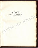 Alcock, Walter Galpin - Set of 3 Signed Autographs & Book