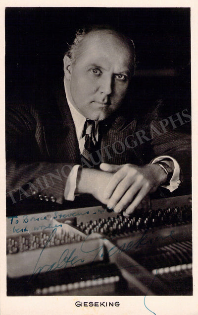 Gieseking, Walter - Signed Photograph