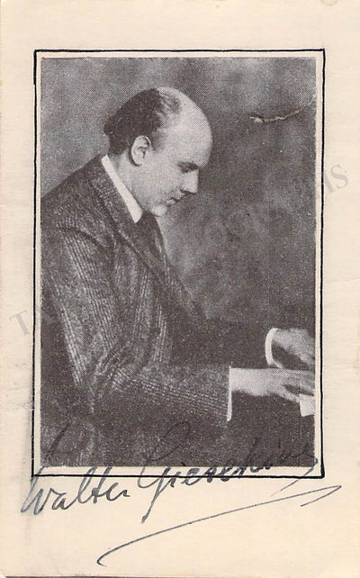 Gieseking, Walter - Signed Card with Photo