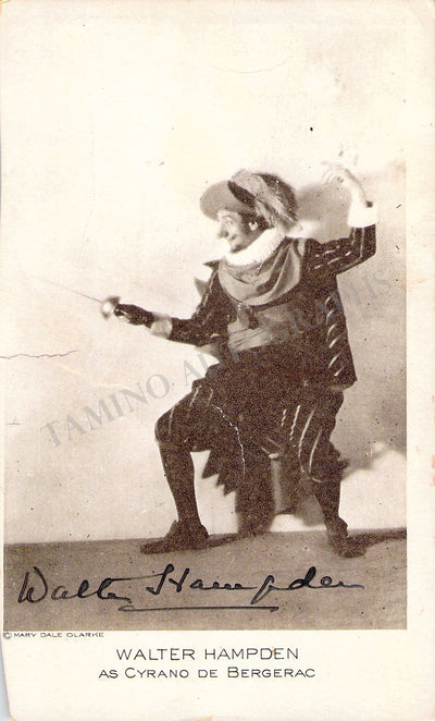 Hampden, Walter - Signed Photograph as Cyrano de Bergerac