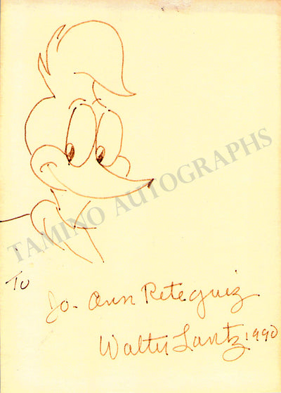 Lantz, Walter - Signed Caricature