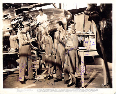 Morris, Wayne - Wyman, Jane & Others - Signed Photograph "Flight Angel"