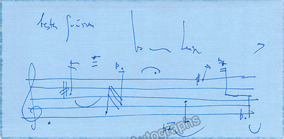 Henze, Werner - Autograph Music Quote