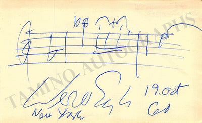 Autograph Music Quote Signed (1960)