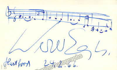 Autograph Music Quote Signed (1966)