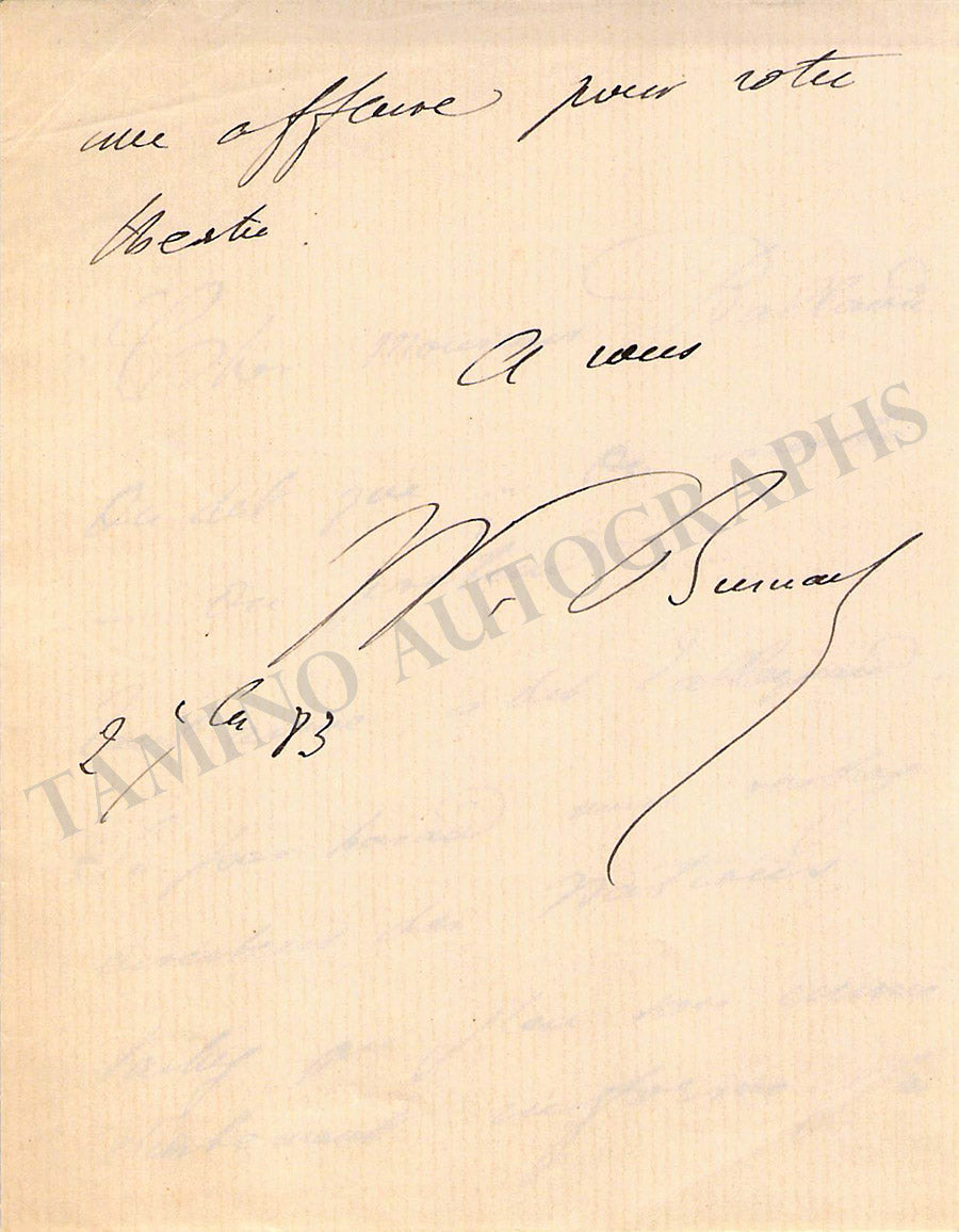 William Bertrand Busnach Autograph Letters Signed 18821887 Tamino
