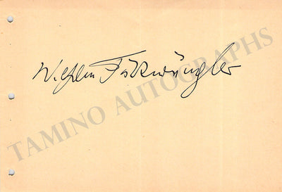 Furtwangler, Wilhelm - Signed Album Page