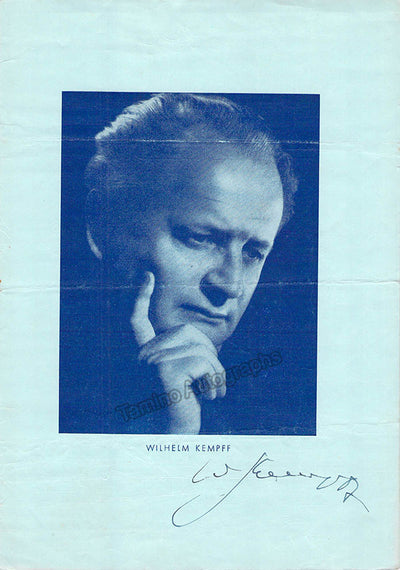 Kempff, Wilhelm - Signed Program Lisbon 1951