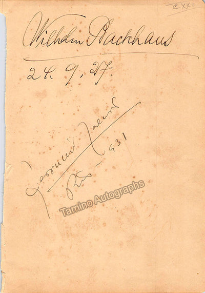 Signed Album Page (1927)