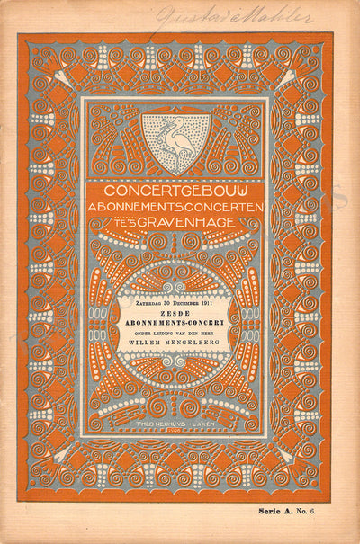 Mengelberg, Willem - Concert Program Mahler 1911