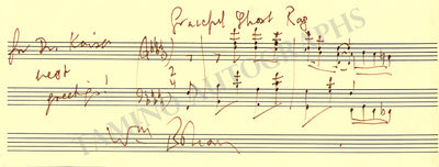Bolcom, William - Autograph Music Quote Signed
