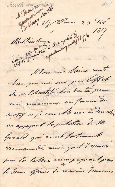 Smith, William Sidney - Autograph Letter Signed 1917