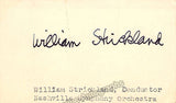 Strickland, William - Typed Letter Signed + Signed Card