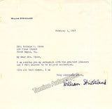 Strickland, William - Typed Letter Signed + Signed Card