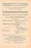 Knappertsbusch, Hans - Concert Program Vienna 1943