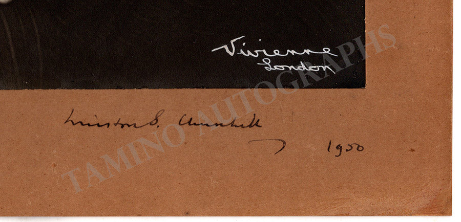 Churchill, Winston - Large Original Signed Photo 1950