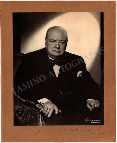 Churchill, Winston - Large Original Signed Photo 1950