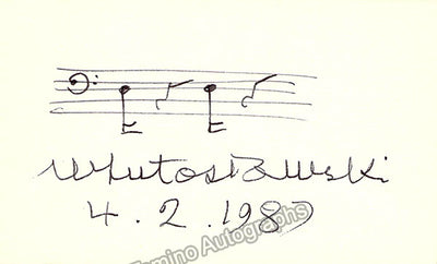 Lutoslawski, Witold - Signed Card