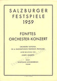 Schneiderhan, Wolfgang - Concert Program Salzburg 1959