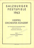 Schneiderhan, Wolfgang - Concert Program Salzburg 1963