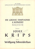 Schneiderhan, Wolfgang - Concert Program Vienna 1962