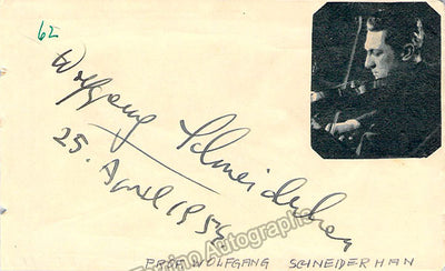 Schneiderhan, Wolfgang - Signed Card