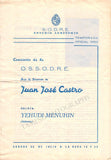 Menuhin, Yehudi - Signed Concert Program 1950