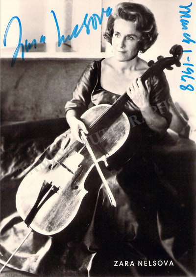 Nelsova, Zara - Signed Photograph 1968