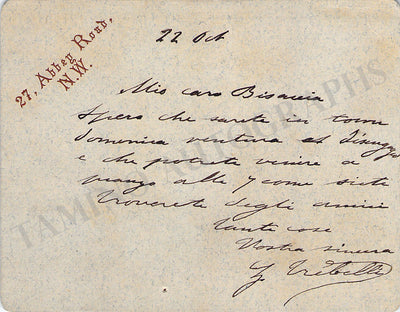 Trebelli, Zelia - Autograph Note Signed