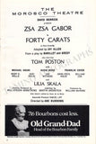 Gabor, Zsa Zsa - Signed Program "Forty Carats"
