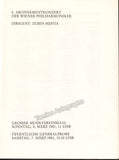 Mehta, Zubin - Signed Program Vienna 1981