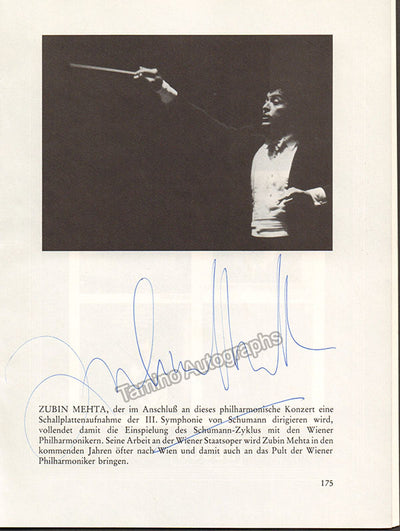 Mehta, Zubin - Signed Program Vienna 1981