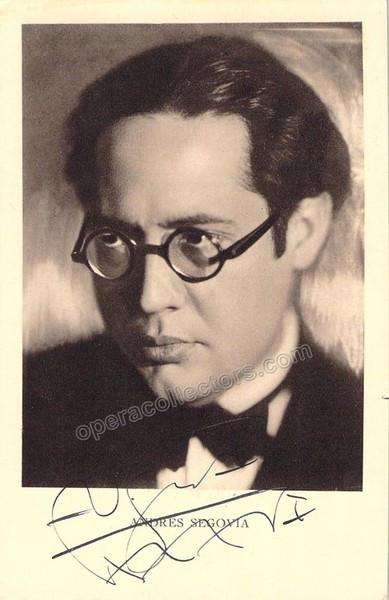 Segovia, Andres - Various Autographs